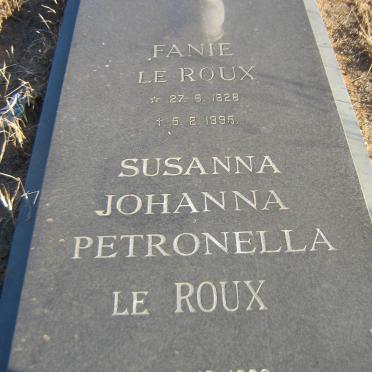 ROUX Fanie, le 1928-1995 &amp; Susanna Johanna Petronella 1930-2005