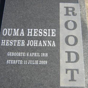 ROODT Hester Johanna 1918-2009