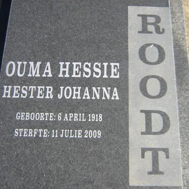 ROODT Hester Johanna 1918-2009
