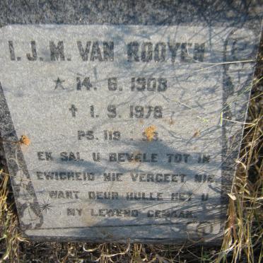 ROOYEN I.J.M., van 1908-1978