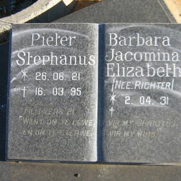 ROSSOUW Pieter Stephanus 1921-1995 &amp; Barbara Jacomina Elizabeth RICHTER 1931-