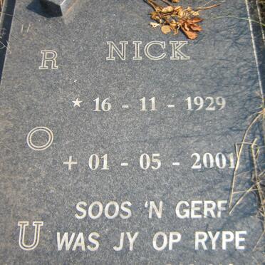 ROUX Nick 1929-2001 &amp; Corrietjie 1936-2015