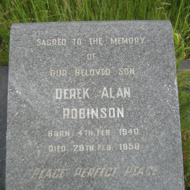 ROBINSON Derek Alan 1940-1956