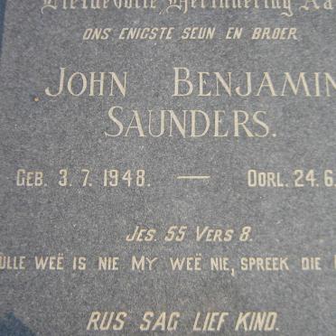 SAUNDERS John Benjamin 1948-1969