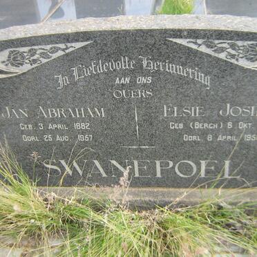 SWANEPOEL Jan Abraham 1882-1957 &amp; Elsie Josiena BERGH 1889-1956