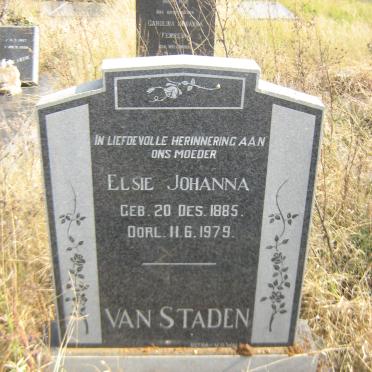 STADEN Elsie Johanna, van 1885-1979