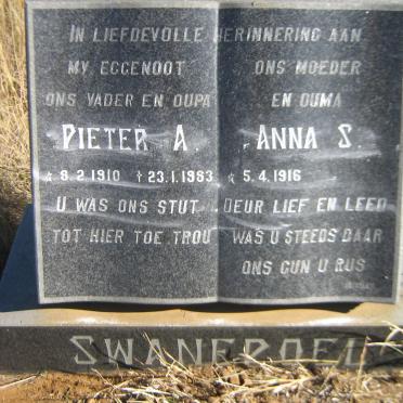 SWANEPOEL Pieter A. 1910-1983 &amp; Anna S. 1916-