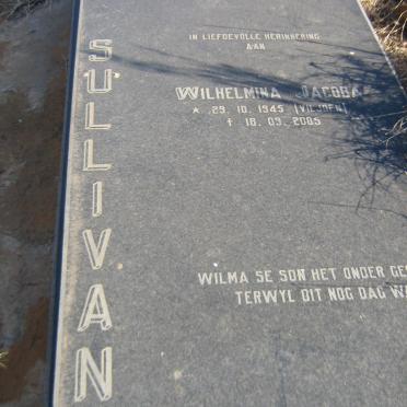 SULLIVAN Wilhelmina Jacoba nee VILJOEN 1945-2005