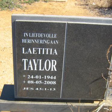 TAYLOR Laetitia 1944-2008