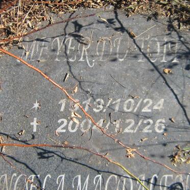 TOIT Meyer, du 1919-2004 en Engela Magdalena 1921-2009