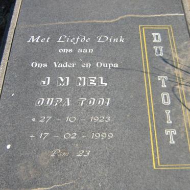 TOIT J.M. Nel, du 1923-1999