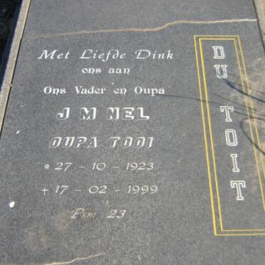 TOIT J.M. Nel, du 1923-1999