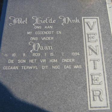 VENTER Daan 1939-1994