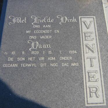 VENTER Daan 1939-1994