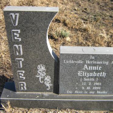 VENTER Annie Elizabeth nee SMITH 1903-1999