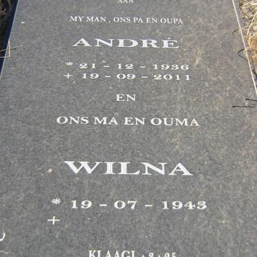 VENTER Andre 1936-2011 &amp; Wilna 1943-