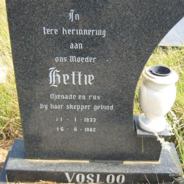 VOSLOO Hettie 1933-1982