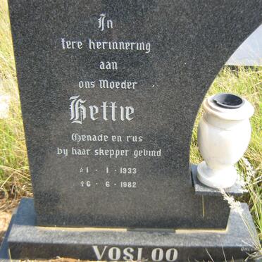 VOSLOO Hettie 1933-1982