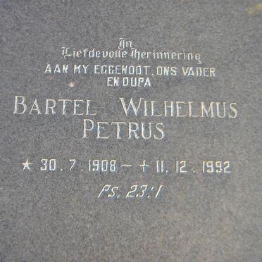 VILJOEN Bartel Wilhelmus Petrus 1908-1992 &amp; Johanna Christina 1914-2001