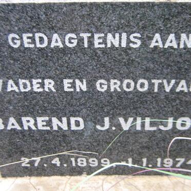 VILJOEN Barend J. 1899-1974