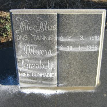 WYK Christiaan Johannes, van 1917-1994 &amp; Maria Elizabeth CONRADIE 1916-1998