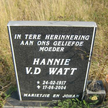 WATT Hannie, v.d. 1917-2004