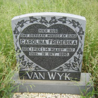 WYK Carolina Frederika, van nee PIEK 1917-1990