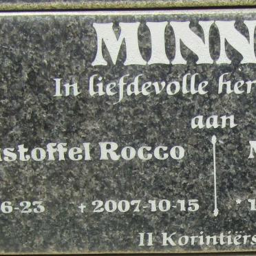 MINNIE Christoffel Rocco 1938-2007 &amp; Maria Magdalena  SADIE 1941-