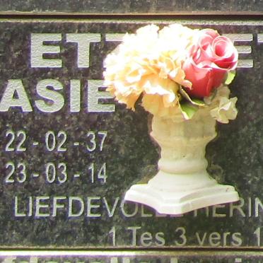 ETZEBETH Basie 1937-2014 &amp; Ina 1940-