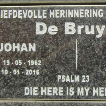 BRUYN Johan, de 1962-2016 &amp; Annatjie 1962-