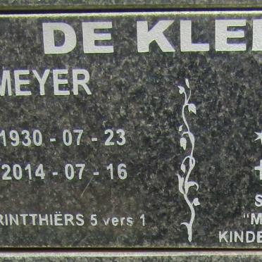 KLERK Meyer, de 1930-2014 &amp; Elize ENGELBRECHT 1943-2011