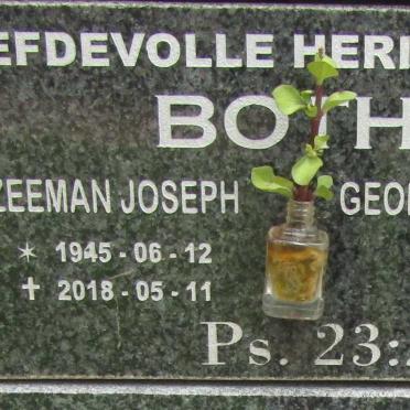 BOTHA Zeeman Joseph 1945-2018 &amp; Georgina Catharina 1944-