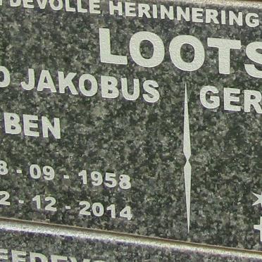LOOTS Barend Jakobus 1958-2014 &amp; Gertruida Sophia 1959 -