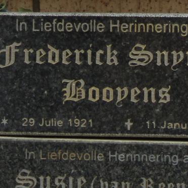 BOOYENS Frederick Snyman 1921-2014