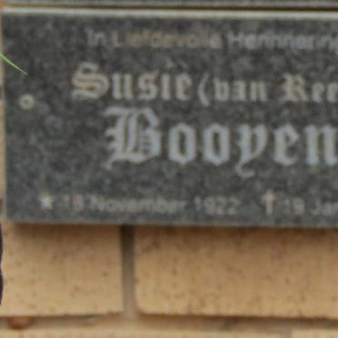 BOOYENS Susie nee VAN REENEN 1922-2008