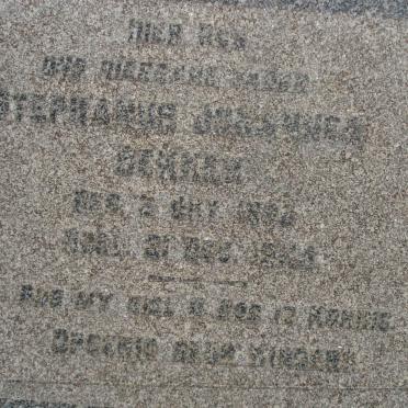 BEKKER Stephanus Johannes 1844-1945