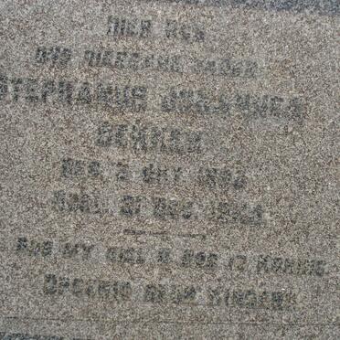 BEKKER Stephanus Johannes 1844-1945