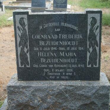 BEZUIDENHOUT Coenraad Frederik 1846-1914 &amp; Helena Maria JANSE VAN RENSBURG 1848-1906