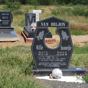 BILJON Willie, van 1931-1999 &amp; Sannetjie 1937-2008