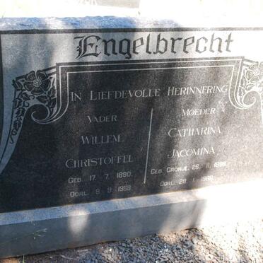 ENGELBRECHT Willem Christoffel 1890-1969 &amp; Catharina Jacomina CRONJE -1966