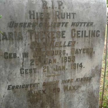 GEILING Maria Therese nee KELLER 1853-1914