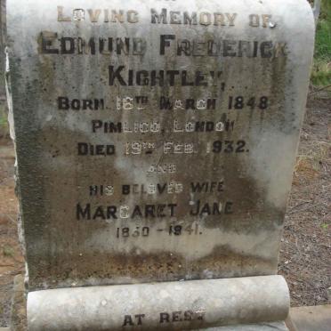 KNIGHTLY Edmund Frederick 1848-1932 &amp; Margaret Jane 1850-1941