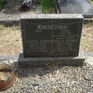 LIEBENBERG Albertus Johannes 1881-1965 &amp; Hester M. GRIESSEL 1889-1961