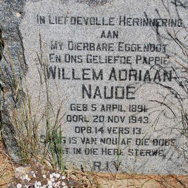 NAUDE Willem Adriaan 1891-1943