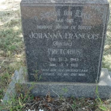 PRETORIUS Johanna Francois 1943-1960