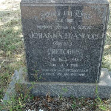 PRETORIUS Johanna Francois 1943-1960