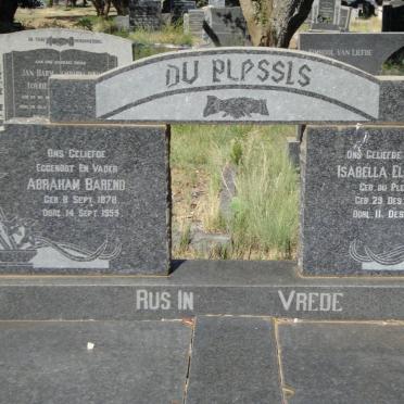 PLESSIS Abraham Barend, du 1878-1959 &amp; Isabella Elizabeth DU PLESSIS 1881-1967