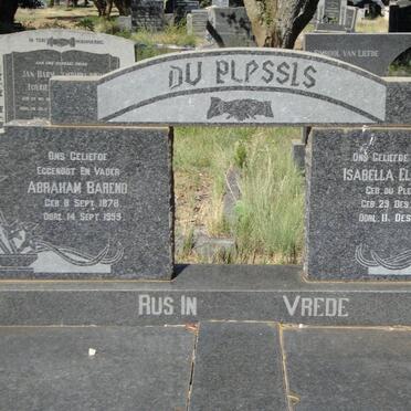 PLESSIS Abraham Barend, du 1878-1959 &amp; Isabella Elizabeth DU PLESSIS 1881-1967