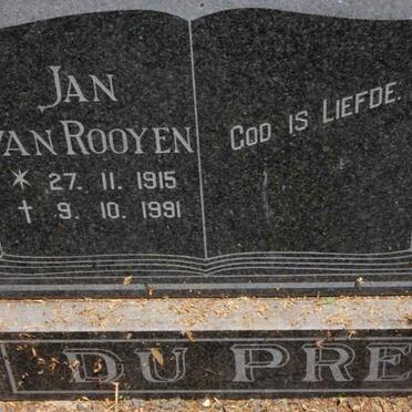 PREEZ Jan van Rooyen, du 1915-1991