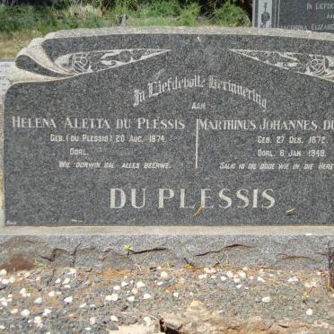 PLESSIS Marthinus Johannes, du 1872-1949 &amp; Helena Aletta DU PLESSIS 1874-